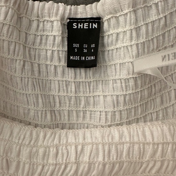 Shein White Ruffle Tiered Skirt, Size Small (4) - Picture 3 of 4